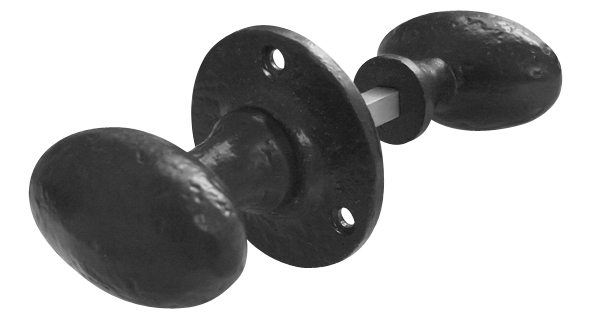 Black Antique Oval Rim Knob